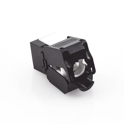 Módulo Jack Keystone Cat5e (toolless)  con terminación en ángulo 180 º Color Negro  Compatible con Faceplate y Patchpanel Linkedpro