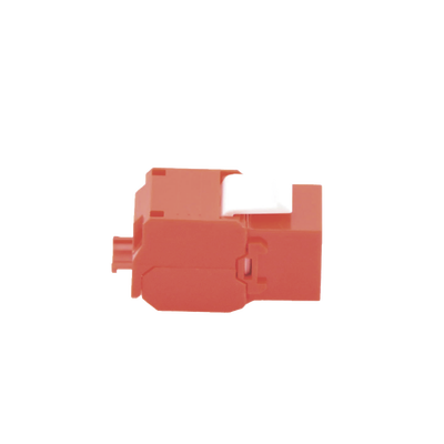 Módulo Jack Keystone Cat6 (toolless)  con terminación en ángulo 180 º Color Rojo  Compatible con Faceplate y Patchpanel Linkedpro