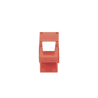 Módulo Jack Keystone Cat6 (toolless)  con terminación en ángulo 180 º Color Rojo  Compatible con Faceplate y Patchpanel Linkedpro