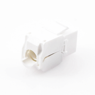 Módulo Jack Keystone Cat6A (toolless)  con terminación en ángulo 180 º Color Blanco  Compatible con Faceplate y Patchpanel Linkedpro