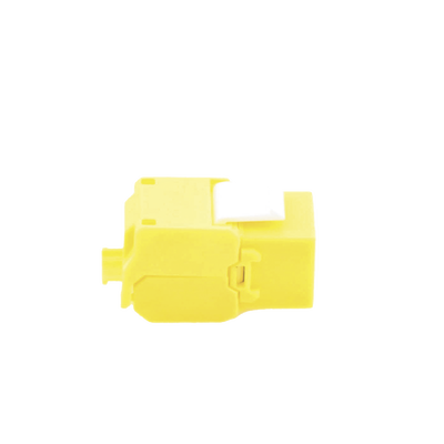 Módulo Jack Keystone Cat6A (toolless)  con terminación en ángulo 180 º Color Amarillo  Compatible con Faceplate y Patchpanel Linkedpro
