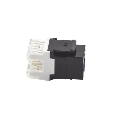 Módulo Jack Keystone Cat6 con terminación en ángulo 180 º  Color Negro