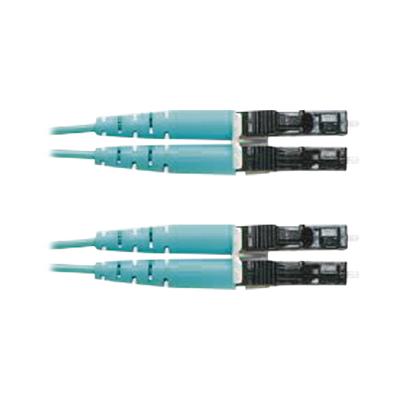 Jumper de Fibra Optica Multimodo 50/125 OM3  LC-LC Duplex  OFNR (Riser)  Color Aqua  3 Metros