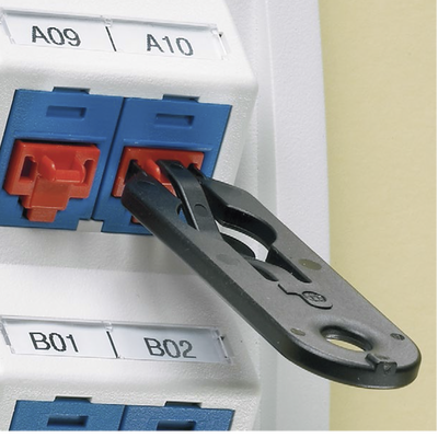 Kit de 10 Dispositivos para Bloquear Puertos Jack RJ45  Color Negro  Incluye Llave de Extracción