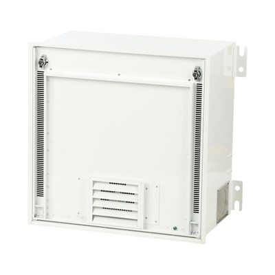 Gabinete PanZone Premium  de Montaje en Techo  Con 2 UR Para Equipo Activo y 6 UR Para Paneles de Parcheo  Fabricado en Acero  Color Blanco