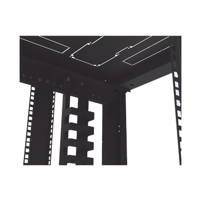 Gabinete Profesional para Telecomunicaciones de 45UR  1200 mm Profundidad  Incluye 2 Organizadores Verticales de 45 Unidades de Rack  Se envía el Gabinete Armado.