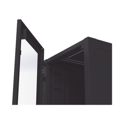 Gabinete Profesional para Telecomunicaciones de 45UR  1200 mm Profundidad  Incluye 2 Organizadores Verticales de 45 Unidades de Rack  Se envía el Gabinete Armado.