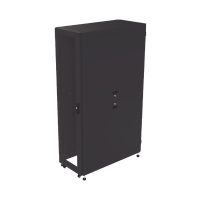 Gabinete Profesional para Telecomunicaciones de 45UR  1200 mm Profundidad  Incluye 2 Organizadores Verticales de 45 Unidades de Rack  Se envía el Gabinete Armado.