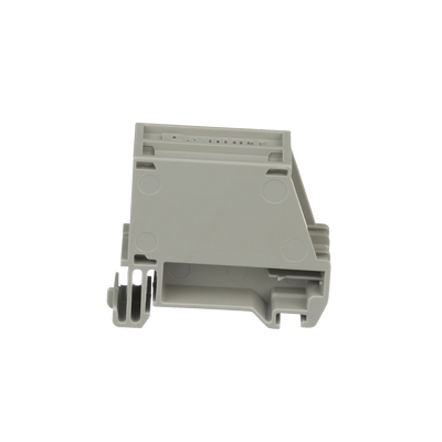 Adaptador de 1 Puerto  Para Conectores Tipo Mini-Com  Blindado  Montaje en Riel Din Estándar de 35mm  Color Gris Internacional