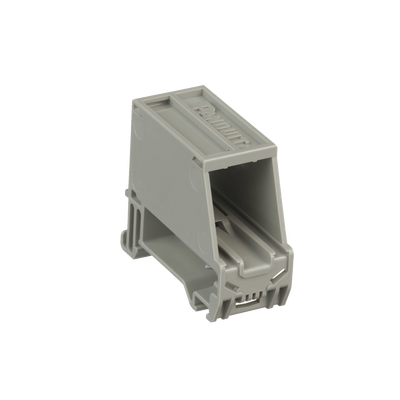 Adaptador de 1 Puerto  Para Conectores Tipo Mini-Com  Blindado  Montaje en Riel Din Estándar de 35mm  Color Gris Internacional