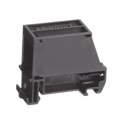 Adaptador de 1 Puerto  Para Conectores Tipo Mini-Com  Blindado  Montaje en Riel Din Estándar de 35mm  Color Negro