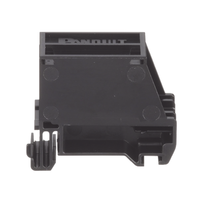 Adaptador de 1 Puerto  Para Conectores Tipo Mini-Com  Blindado  Montaje en Riel Din Estándar de 35mm  Color Negro