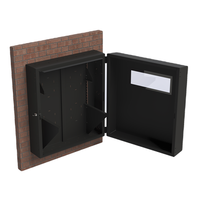 Gabinete de Pared con Rack Horizontal de 6 UR  con Ventanilla de Inspección  Se envía el Gabinete Armado.