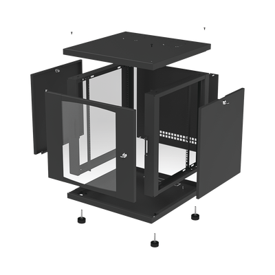 Gabinete Profesional para Telecomunicaciones de 12UR  638 mm Profundidad.