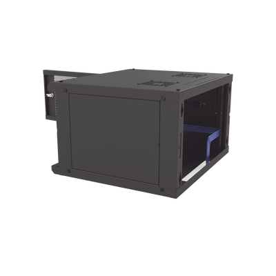 Gabinete de Pared Fijo  Puerta Perforada  Rack 19" de 6 UR (600 x 355 x 523 mm)(An x Al x Prof.)