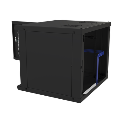 Gabinete de Pared Fijo  Puerta Perforada  con Rack de 19in  9 Unidades de Rack