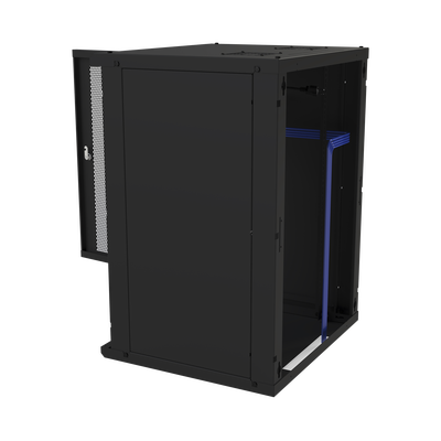 Gabinete de Pared Fijo  Puerta Perforada  Rack 19" de 16 UR.