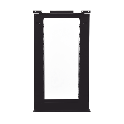 Rack de Acero de 4ft x 19in  24UR con Organizadores Verticales Y Guía Superior para Cableado.
