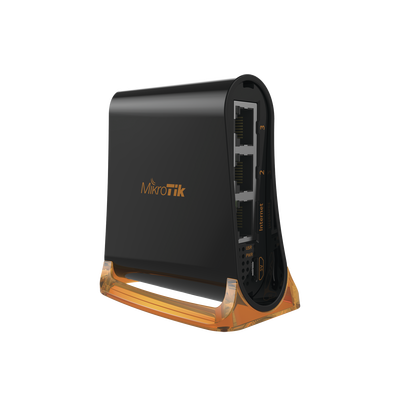(hAP mini) Router 3 puertos 10/100 Mbps  Wi-Fi 2.4 GHz 802.11 b/g/n  Antena 360º 1.5 dBi  hasta 158 mW de potencia