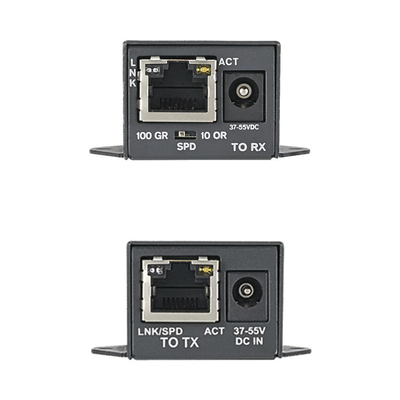 Kit de Extensor PoE/PoE+  Hasta 610 Metros (2000 ft) con Cable Cat5e o Cat6  10/100Mbps  Incluye Transmisor  Receptor y Fuente de Alimentación