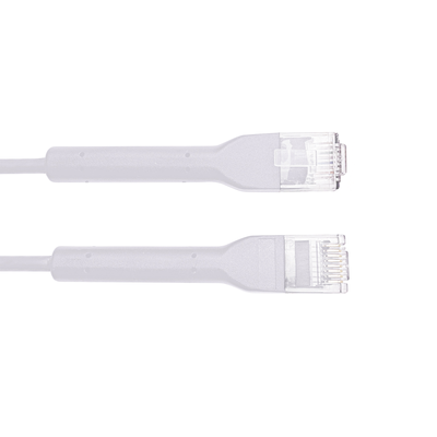 Mini Patch Cord Cat6 Ultra Slim 1.5 m Blanco – Ahorra Espacio sin Organizadores  con Bota Flexible