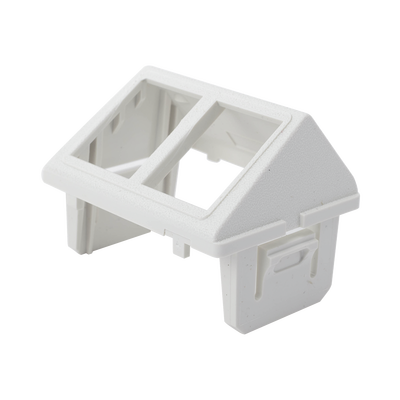 Adaptador para Placa de Pared CT  de dos salidas  Angulado  color blanco