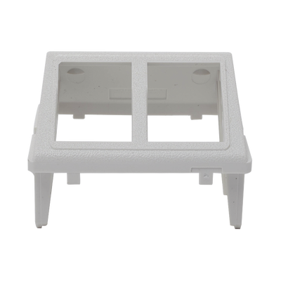 Adaptador para Placa de Pared CT  de dos salidas  Angulado  color blanco