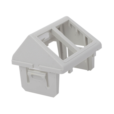 Adaptador para Placa de Pared CT  de dos salidas  Angulado  color blanco