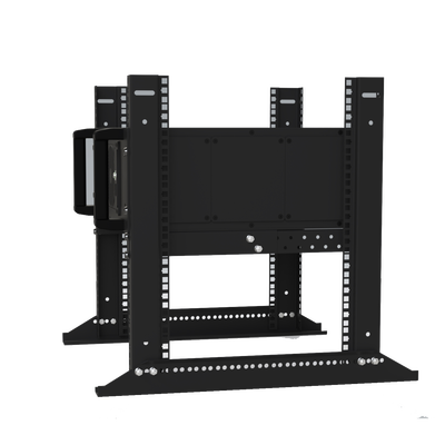 Juego de 2 Rieles para Soporte de Equipo Pesado en Rack 19" 45 cm de Profundidad