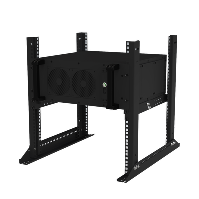 Juego de 2 Rieles para Soporte de Equipo Pesado en Rack 19" 45 cm de Profundidad