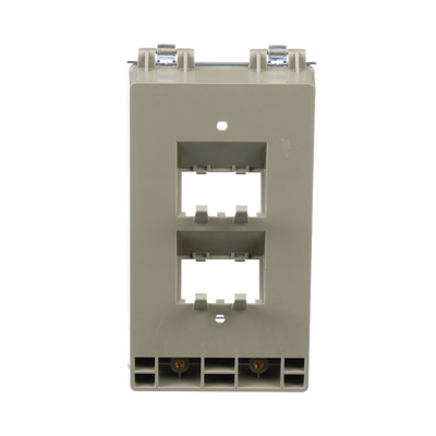 Placa de Pared Vertical  Resistente al Agua con Protección IP56  Acepta 4 Módulos Mini-Com  Color Gris