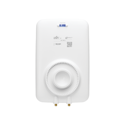Antena sectorial simétrica UniFi  doble banda con apertura de 90° en 2.4 GHz (10 dBi) y 45° en 5 GHz (15dBi)