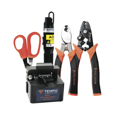 Kit de Herramientas para Terminación de conectores de Fibra Óptica Prepulidos con cleaver de 2 pasos