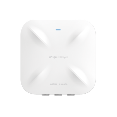 Punto de Acceso Mesh Wi-Fi 6 Industrial para Exterior Omnidireccional 5.95Gbps  MU-MIMO 4x4  360°  Filtros Anti Interferencia y Auto Optimización con IA  puerto eth 2.5G y SFP