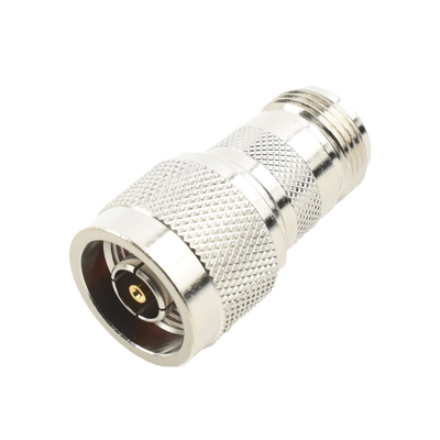 Adaptador en Línea  de Conector N Macho Inverso a N Hembra  Níquel/ Oro/ Teflón.