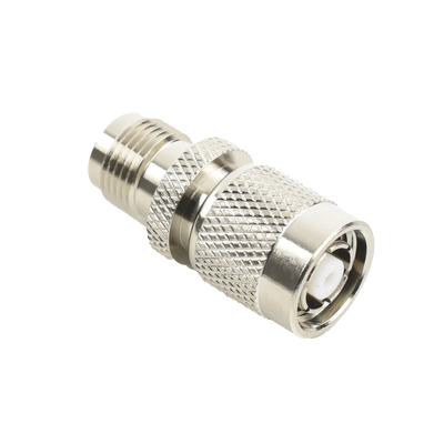 Adaptador en Línea  de Conector TNC Macho Inverso a TNC Hembra  Nquel/ Oro/ Teflón.