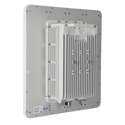 Punto de Acceso WiFi  PTP y PTMP Doble Banda Simultanea  Ideal Para Industria 4.0  Hasta 1.7 Km de Cobertura WiFi  Antena Sectorial MIMO 8x8 Integrada de 100° de Apertura en 2.4 GHz  MIMO 2x2 Conectorizado en 5 GHz.