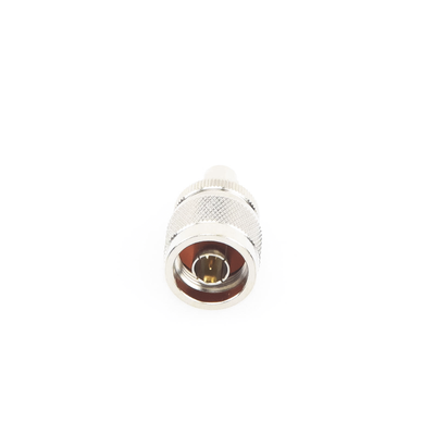 Adaptador en Línea  de Conector SMA Macho Inverso a N Macho  Níquel/ Oro/ Teflón.