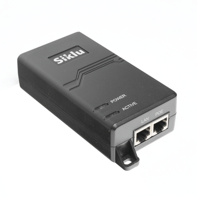 Inyector PoE Pasivo  1 Gbps  60 W  55 Vcc  100-240 Vca  Cable CA
