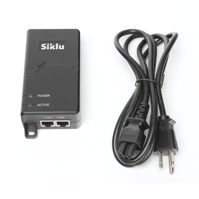 Inyector PoE Pasivo  1 Gbps  60 W  55 Vcc  100-240 Vca  Cable CA