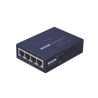 Inyector High PoE  de 4 Puertos Gigabit de Entrada  4 Puertos PoE 802.3af/at Gigabit de Salida Para Cada Puerto  Hasta 30 W por interfaz