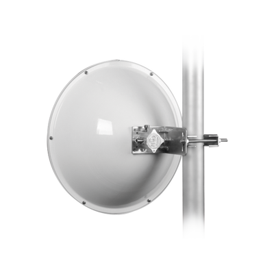 Antena direccional de Alto Rendimiento/ Parábola profunda para mayor aislamiento al ruido / 24.5 dBi / (4.9 - 6.4 GHz) / Conectores N-Hembra / Fácil Montaje y Soporte de acero inoxidable /  Radomo Incluido