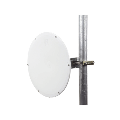 Antena direccional de Alto Rendimiento/ Parábola profunda para mayor aislamiento al ruido / 24.5 dBi / (4.9 - 6.4 GHz) / Conectores N-Hembra / Fácil Montaje y Soporte de acero inoxidable /  Radomo Incluido