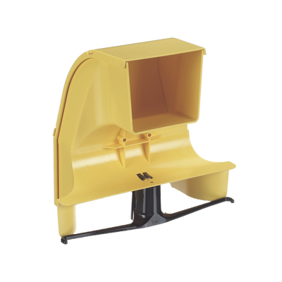 Bajada Para Canaleta FiberRunner™  Uso con Medidas 4x4  6X4  12X4  o 24X12  Con Reducción a 4X4  Color Amarillo