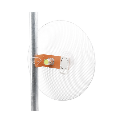 Antena direccional con diseño aerodinámico para minimiza la resistencia al viento  Ganancia de 30 dBi   frecuencia (4.9 - 6.5 GHz)  Polarización doble  incluye montaje para torre o mástil