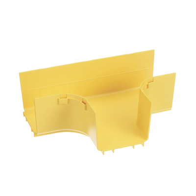 Accesorio en T Horizontal  Con Ángulos a 90º  Para Canaletas FiberRunner™ 4X4  Color Amarillo
