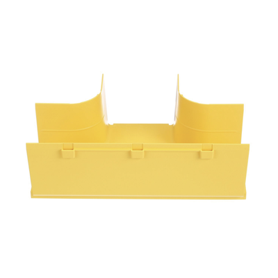 Accesorio en T Horizontal  Con Ángulos a 90º  Para Canaletas FiberRunner™ 4X4  Color Amarillo