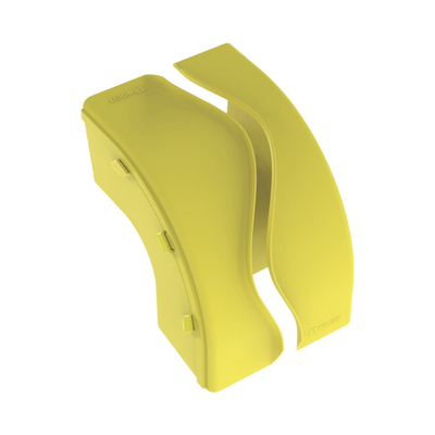 Bajada Vertical Exterior de 90º sin Tapa  Para uso con Canaletas 6X4 FiberRunner™  Color Amarillo