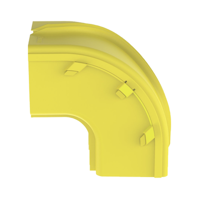 Bajada Vertical Exterior de 90º sin Tapa  Para uso con Canaletas 6X4 FiberRunner™  Color Amarillo