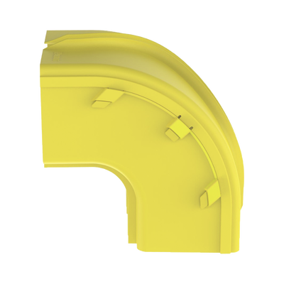 Bajada Vertical Exterior de 90º sin Tapa  Para uso con Canaletas 6X4 FiberRunner™  Color Amarillo